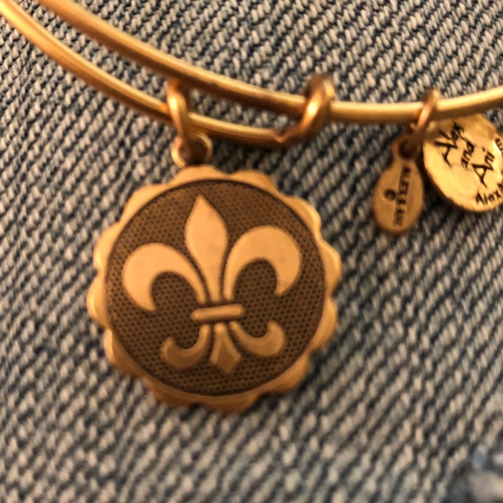Alex and Ani Fleur de Lis charm bracelet